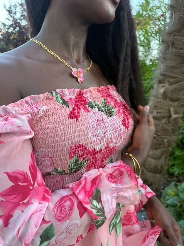 Collier floral — bijou artisanal Any Bijouterie