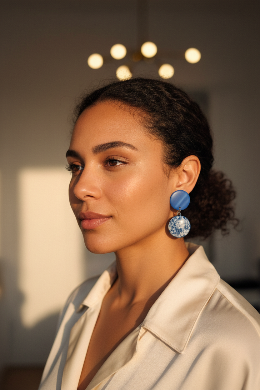 Saudade – Boucles d'oreilles portées